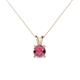 1 - Jassiel 5.80 mm Round Rhodolite Garnet Double Bail Solitaire Pendant Necklace 