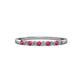 3 - Clara 1.80 mm Ruby and Lab Grown Diamond 10 Stone Wedding Band 