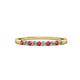 3 - Clara 1.80 mm Ruby and Lab Grown Diamond 10 Stone Wedding Band 