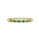 3 - Clara 1.80 mm Green Garnet and Lab Grown Diamond 10 Stone Wedding Band 