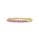 1 - Clara 1.80 mm Pink Tourmaline and Lab Grown Diamond 10 Stone Wedding Band 