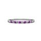 3 - Clara 1.80 mm Amethyst and Lab Grown Diamond 10 Stone Wedding Band 