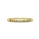 3 - Clara 1.80 mm Citrine and Lab Grown Diamond 10 Stone Wedding Band 