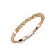 2 - Clara 1.80 mm Citrine and Lab Grown Diamond 10 Stone Wedding Band 