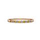 3 - Clara 1.80 mm Citrine and Lab Grown Diamond 10 Stone Wedding Band 