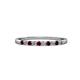 3 - Clara 1.80 mm Red Garnet and Lab Grown Diamond 10 Stone Wedding Band 