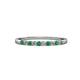 3 - Clara 1.80 mm Emerald and Lab Grown Diamond 10 Stone Wedding Band 