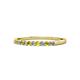 1 - Clara 1.80 mm Yellow and White Lab Grown Diamond 10 Stone Wedding Band 