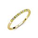 2 - Clara 1.80 mm Yellow and White Lab Grown Diamond 10 Stone Wedding Band 