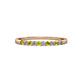 3 - Clara 1.80 mm Yellow and White Lab Grown Diamond 10 Stone Wedding Band 