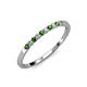 2 - Clara 1.80 mm Green Garnet and Lab Grown Diamond 10 Stone Wedding Band 