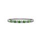3 - Clara 1.80 mm Green Garnet and Lab Grown Diamond 10 Stone Wedding Band 