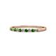 1 - Clara 1.80 mm Green Garnet and Lab Grown Diamond 10 Stone Wedding Band 