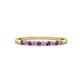 3 - Clara 1.80 mm Amethyst and Lab Grown Diamond 10 Stone Wedding Band 