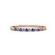 3 - Clara 1.80 mm Iolite and Lab Grown Diamond 10 Stone Wedding Band 