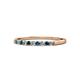 1 - Clara 1.80 mm Blue and White Lab Grown Diamond 10 Stone Wedding Band 