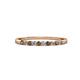 3 - Clara 1.80 mm Smoky Quartz and Lab Grown Diamond 10 Stone Wedding Band 