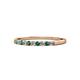 1 - Clara 1.80 mm Lab Grown Diamond and Alexandrite 10 Stone Wedding Band 