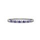 3 - Clara 1.80 mm Iolite and Lab Grown Diamond 10 Stone Wedding Band 