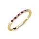 2 - Clara 2.00 mm Ruby and Lab Grown Diamond 10 Stone Wedding Band 