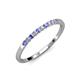 2 - Clara 2.00 mm Tanzanite and Lab Grown Diamond 10 Stone Wedding Band 