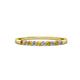 3 - Clara 2.00 mm Citrine and Lab Grown Diamond 10 Stone Wedding Band 