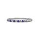 1 - Clara 2.00 mm Iolite and Lab Grown Diamond 10 Stone Wedding Band 