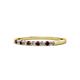 1 - Clara 2.00 mm Red Garnet and Lab Grown Diamond 10 Stone Wedding Band 