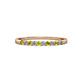 3 - Clara 2.00 mm Yellow and White Lab Grown Diamond 10 Stone Wedding Band 