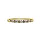 3 - Clara 2.00 mm Smoky Quartz and Lab Grown Diamond 10 Stone Wedding Band 
