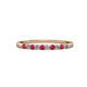 3 - Clara 2.00 mm Ruby and Lab Grown Diamond 10 Stone Wedding Band 