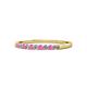 1 - Clara 2.00 mm Pink Sapphire and Lab Grown Diamond 10 Stone Wedding Band 