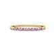 3 - Clara 2.00 mm Pink Sapphire and Lab Grown Diamond 10 Stone Wedding Band 