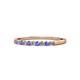 1 - Clara 2.00 mm Tanzanite and Lab Grown Diamond 10 Stone Wedding Band 