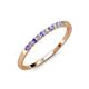2 - Clara 2.00 mm Tanzanite and Lab Grown Diamond 10 Stone Wedding Band 