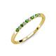 2 - Clara 2.00 mm Green Garnet and Lab Grown Diamond 10 Stone Wedding Band 