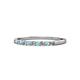1 - Clara 2.00 mm Aquamarine and Lab Grown Diamond 10 Stone Wedding Band 