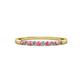 3 - Clara 2.00 mm Pink Tourmaline and Lab Grown Diamond 10 Stone Wedding Band 