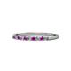 1 - Clara 2.00 mm Amethyst and Lab Grown Diamond 10 Stone Wedding Band 