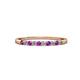 3 - Clara 2.00 mm Amethyst and Lab Grown Diamond 10 Stone Wedding Band 