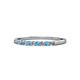 1 - Clara 2.00 mm Blue Topaz and Lab Grown Diamond 10 Stone Wedding Band 