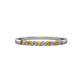 3 - Clara 2.00 mm Citrine and Lab Grown Diamond 10 Stone Wedding Band 