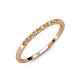 2 - Clara 2.00 mm Citrine and Lab Grown Diamond 10 Stone Wedding Band 