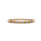 3 - Clara 2.00 mm Citrine and Lab Grown Diamond 10 Stone Wedding Band 