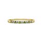 2 - Clara 2.00 mm Peridot and Lab Grown Diamond 10 Stone Wedding Band 