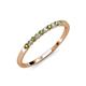 3 - Clara 2.00 mm Peridot and Lab Grown Diamond 10 Stone Wedding Band 