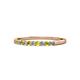 1 - Clara 2.00 mm Yellow and White Lab Grown Diamond 10 Stone Wedding Band 