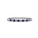3 - Clara 2.00 mm Blue Sapphire and Lab Grown Diamond 10 Stone Wedding Band 
