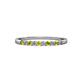 3 - Clara 2.00 mm Yellow and White Lab Grown Diamond 10 Stone Wedding Band 