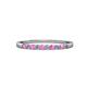 3 - Clara 2.00 mm Pink Sapphire and Lab Grown Diamond 10 Stone Wedding Band 